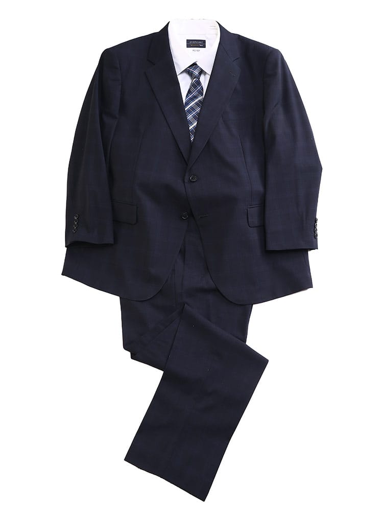 スーツ・ジャケット・コート2着目半額対象商品 大きいサイズ メンズ B＆T CLUB ウォッシャブル ウエストアジャスター シングル ツーパンツ スーツ