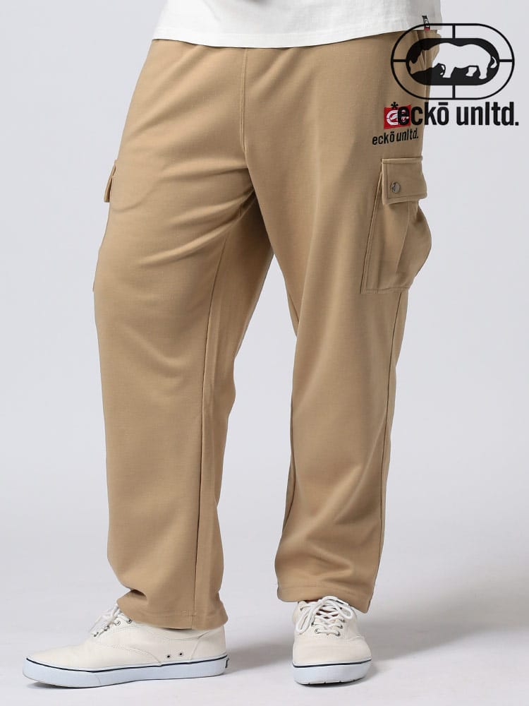 大きいサイズ メンズ ECKO UNLTD (エコーアンリミテッド) ポケット ロゴ刺繍 ドローコード ロングパンツ