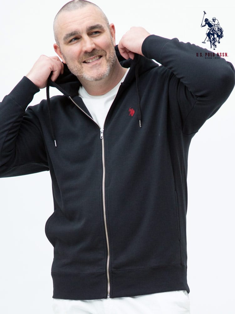 大きいサイズ メンズ U.S. POLO ASSN.  (ユーエスポロアッスン) ワンポイント フルジップ 長袖 パーカー