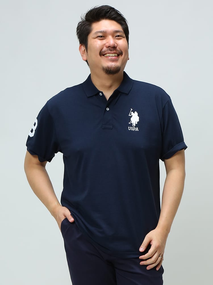 大きいサイズ メンズ U.S. POLO ASSN. (ユーエスポロアッスン) BIGロゴ 半袖 ポロシャツ