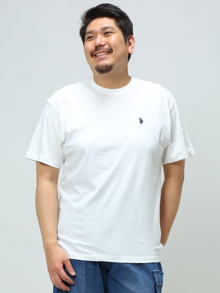 大きいサイズ メンズ U.S. POLO ASSN. (ユーエスポロアッスン) ワンポイントロゴ クルーネック 半袖 Tシャツ