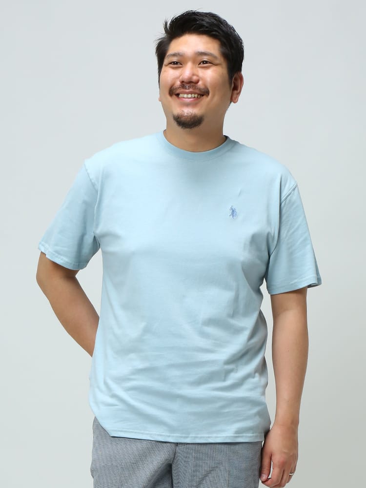 大きいサイズ メンズ U.S. POLO ASSN. (ユーエスポロアッスン) ワンポイントロゴ クルーネック 半袖 Tシャツ