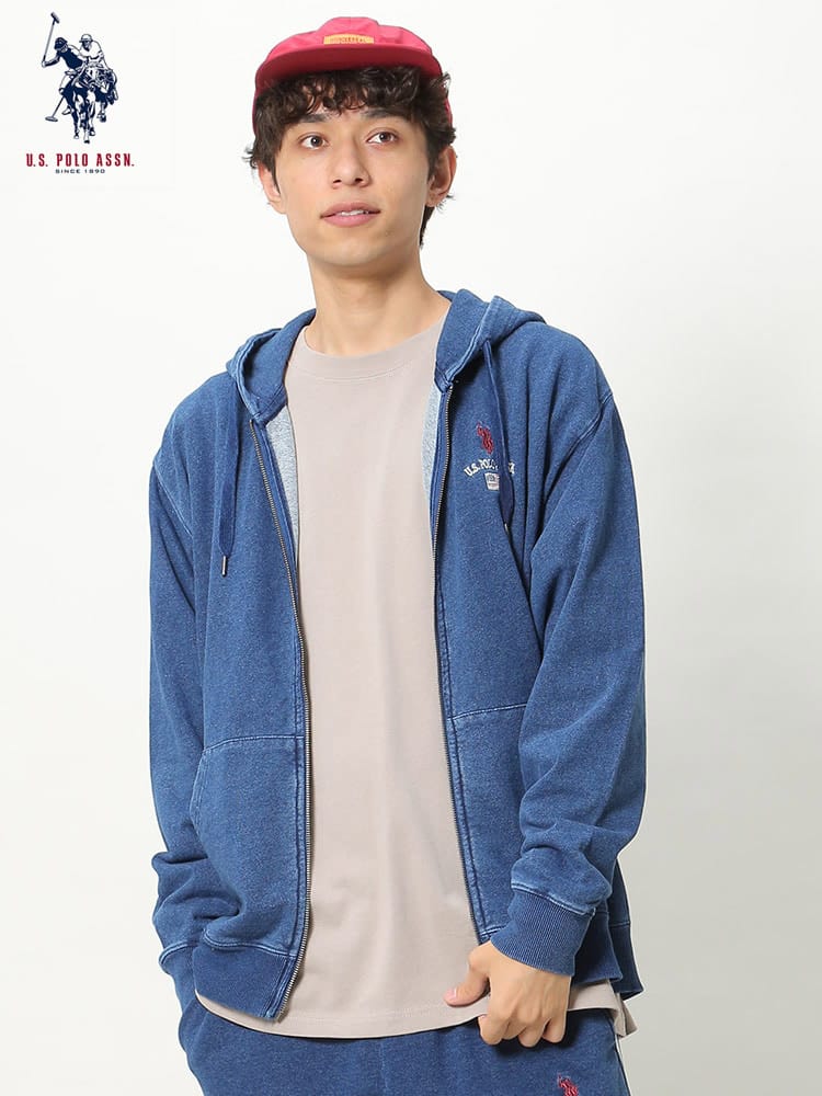 U.S. POLO ASSN. (ユーエスポロアッスン) 胸ロゴ フルジップ パーカー