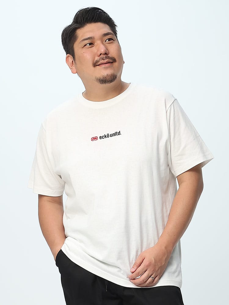 大きいサイズ メンズ ECKO UNLTD (エコーアンリミテッド) バックプリント クルーネック 半袖 Tシャツ