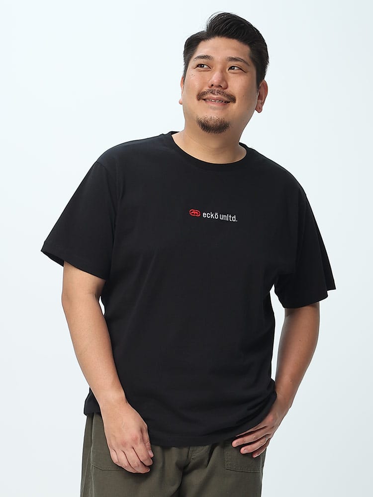 大きいサイズ メンズ ECKO UNLTD (エコーアンリミテッド) バックプリント クルーネック 半袖 Tシャツ