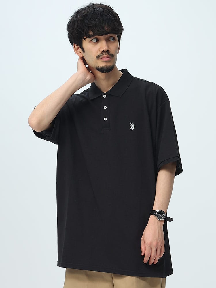 U.S. POLO ASSN. (ユーエスポロアッスン) 胸ロゴ BIGシルエット 半袖 ポロシャツ