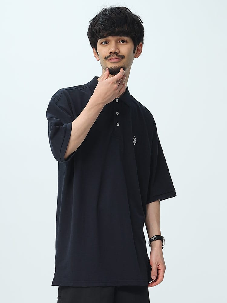 U.S. POLO ASSN. (ユーエスポロアッスン) 胸ロゴ BIGシルエット 半袖 ポロシャツ