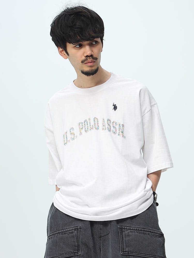 U.S. POLO ASSN. (ユーエスポロアッスン) アーチロゴ クルーネック 半袖 Tシャツ