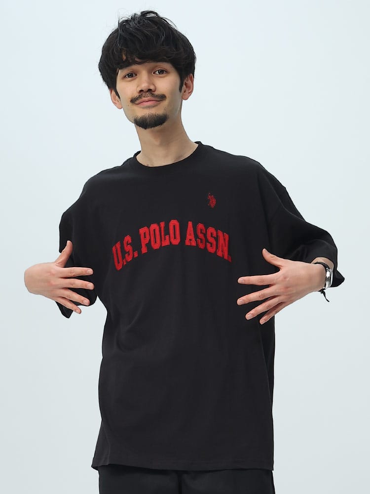 U.S. POLO ASSN. (ユーエスポロアッスン) アーチロゴ クルーネック 半袖 Tシャツ