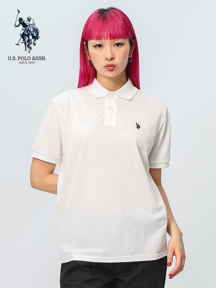 U.S. POLO ASSN. (ユーエスポロアッスン) ワンポイントロゴ 無地 半袖 ポロシャツ