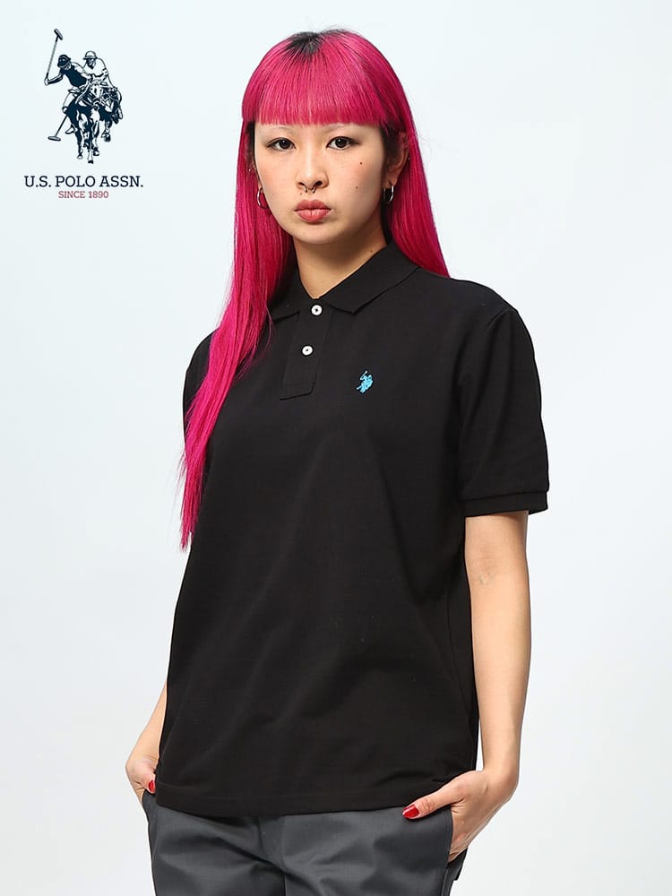 U.S. POLO ASSN. (ユーエスポロアッスン) ワンポイントロゴ 無地 半袖 ポロシャツ