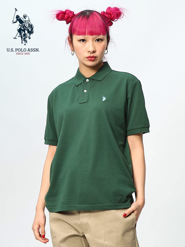 U.S. POLO ASSN. (ユーエスポロアッスン) ワンポイントロゴ 無地 半袖 ポロシャツ