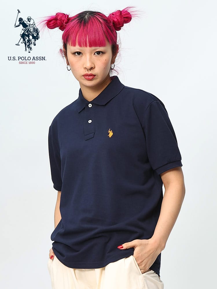 U.S. POLO ASSN. (ユーエスポロアッスン) ワンポイントロゴ 無地 半袖 ポロシャツ