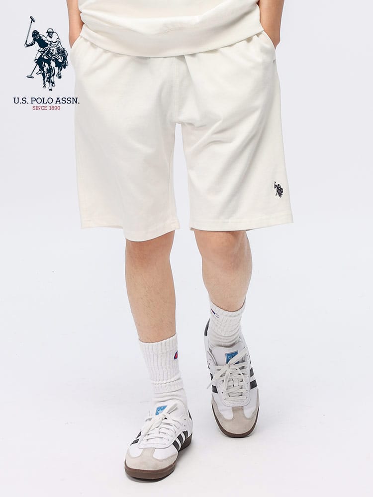 U.S. POLO ASSN. (ユーエスポロアッスン) ロゴ刺繍 ヘビーウェイト スウェットショートパンツ PLM42500