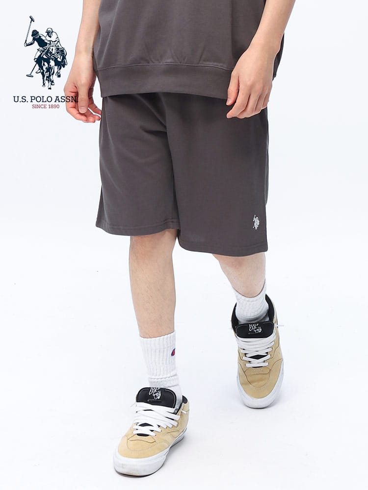 U.S. POLO ASSN. (ユーエスポロアッスン) ロゴ刺繍 ヘビーウェイト スウェットショートパンツ PLM42500