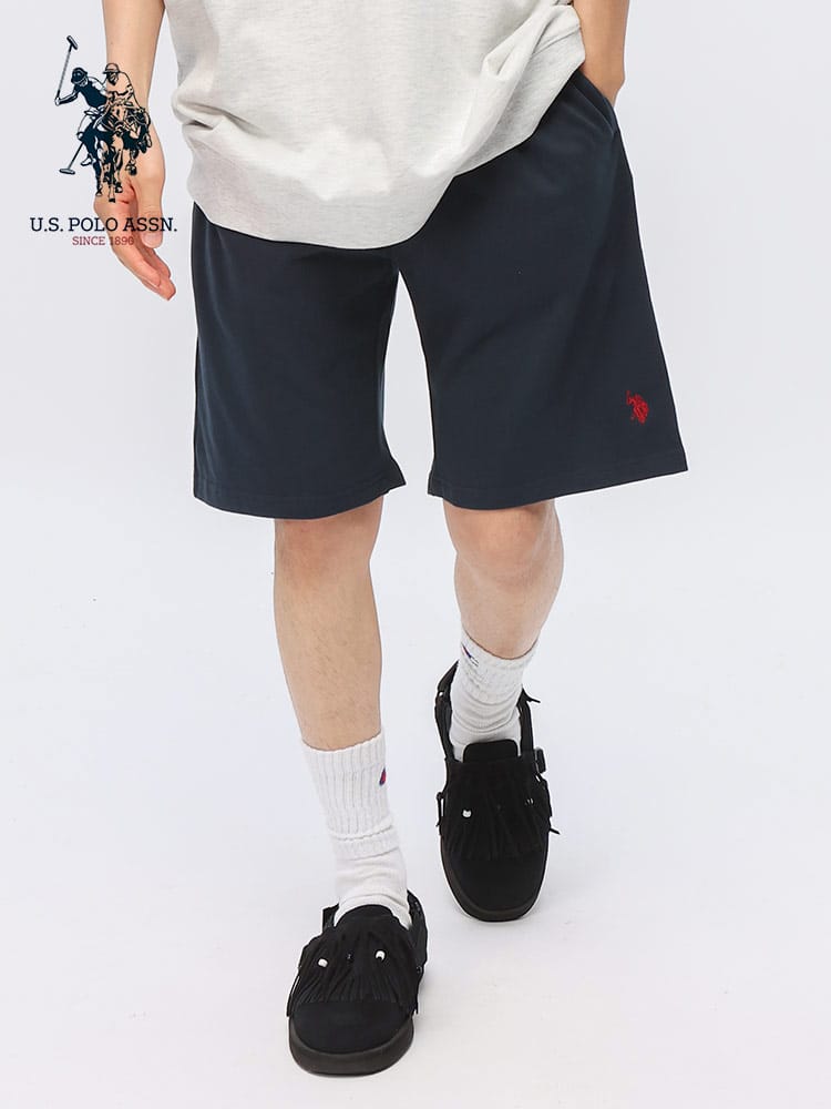 U.S. POLO ASSN. (ユーエスポロアッスン) ロゴ刺繍 ヘビーウェイト スウェットショートパンツ PLM42500