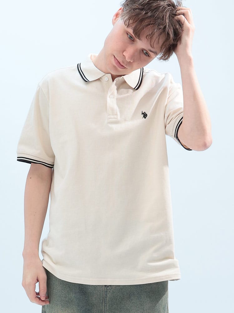 U.S. POLO ASSN.  (ユーエスポロアッスン) 鹿の子 ライン 半袖 ポロシャツ PLM42114
