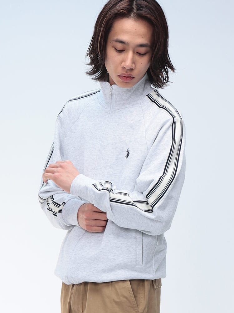 U.S. POLO ASSN.  (ユーエスポロアッスン) ラインテープ フルジップ スウェット トラックジャケット PLM51303D12