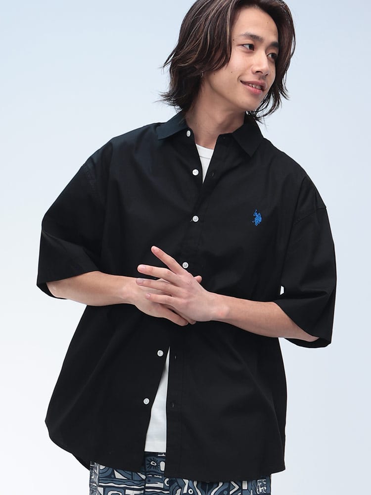 U.S. POLO ASSN.  (ユーエスポロアッスン) 綿100％ ワンポイント 半袖 シャツ PLM51703