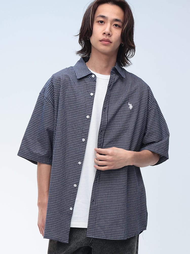 U.S. POLO ASSN.  (ユーエスポロアッスン) 綿100％ ワンポイント 半袖 シャツ PLM51703