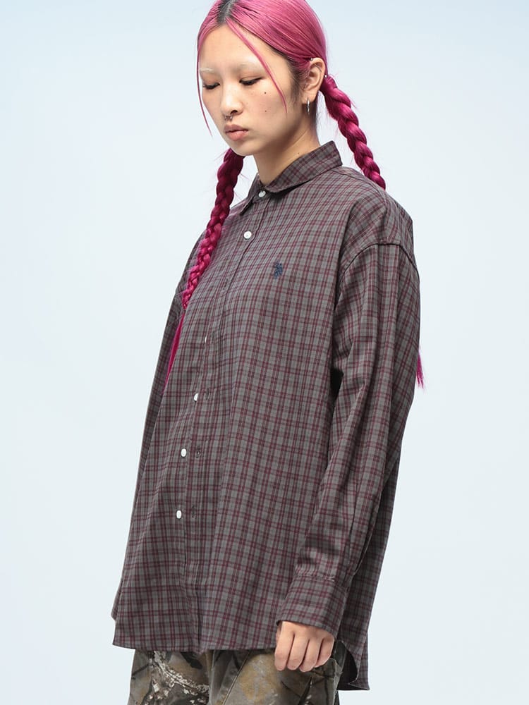 U.S. POLO ASSN.  (ユーエスポロアッスン) 綿100％ チェック柄 レギュラーカラー 長袖 シャツ