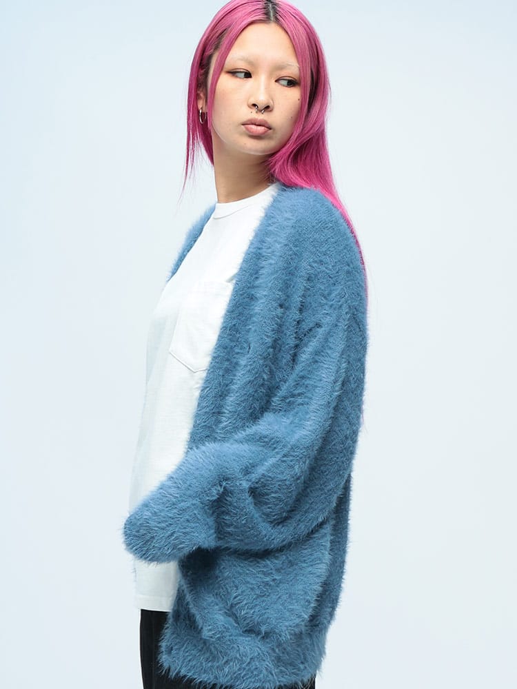 U.S. POLO ASSN.  (ユーエスポロアッスン) Vネック シャギーニット カーディガン セーター rgc_knit