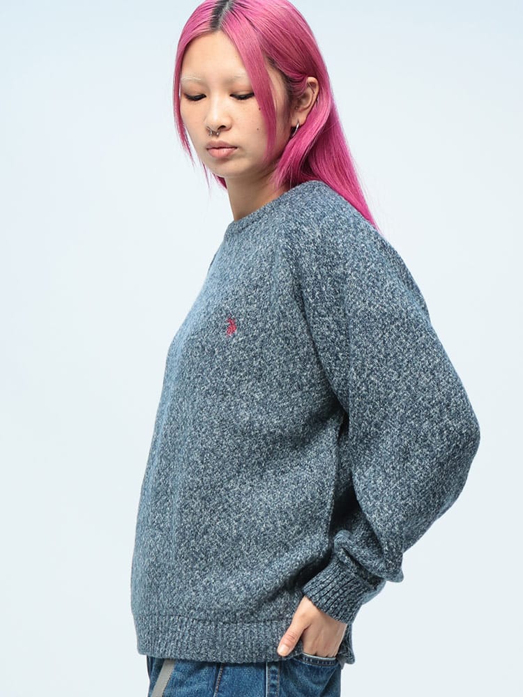U.S. POLO ASSN.  (ユーエスポロアッスン) ラグラン クルーネック ニット セーター rgc_knit