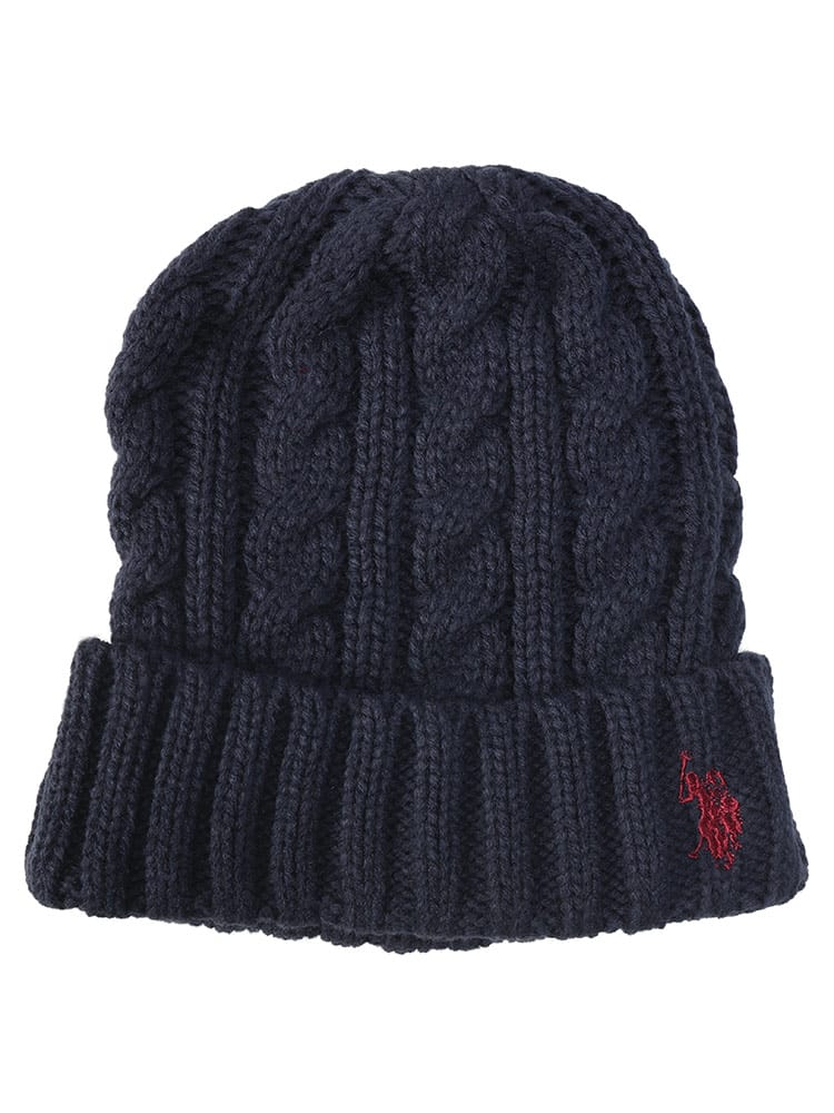 U.S. POLO ASSN.  (ユーエスポロアッスン) ワンポイントロゴ ニット ビーニー