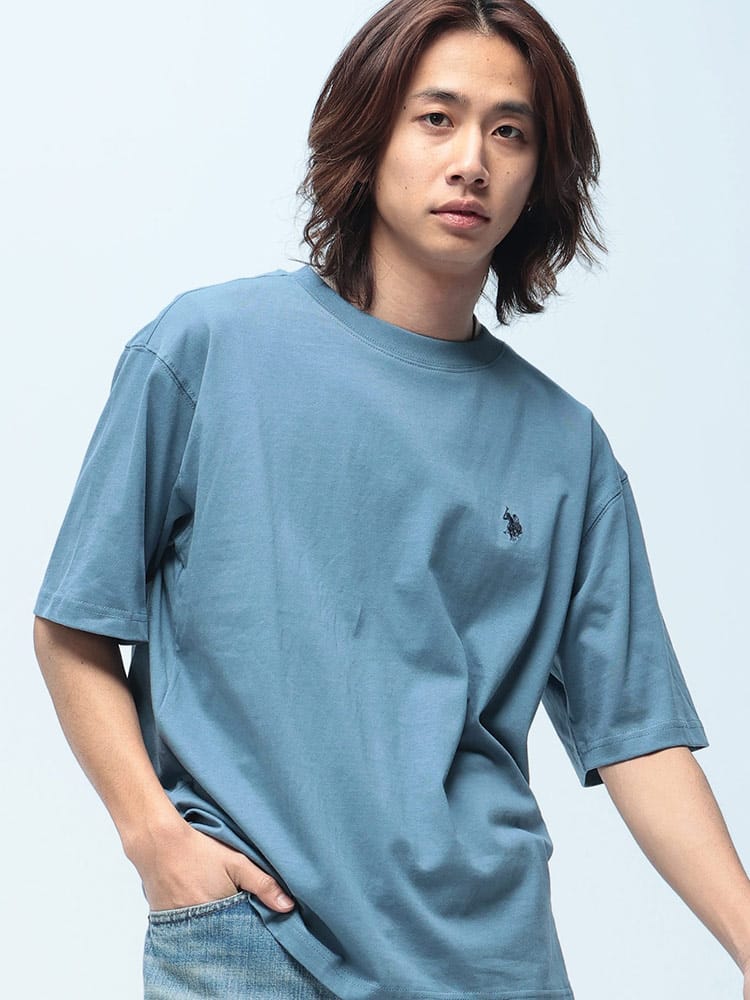 U.S. POLO ASSN.  (ユーエスポロアッスン) Tシャツ 半袖 ワンポイント クルーネック シャツ トップス コットン シンプル ベーシック 春 夏 PLM61206