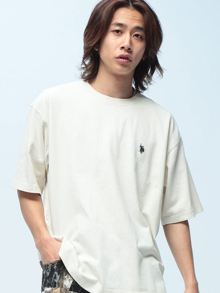 U.S. POLO ASSN.  (ユーエスポロアッスン) Tシャツ 半袖 ピグメント クルーネック オーバー シャツ トップス コットン シンプル ベーシック 春 夏 PLM61208
