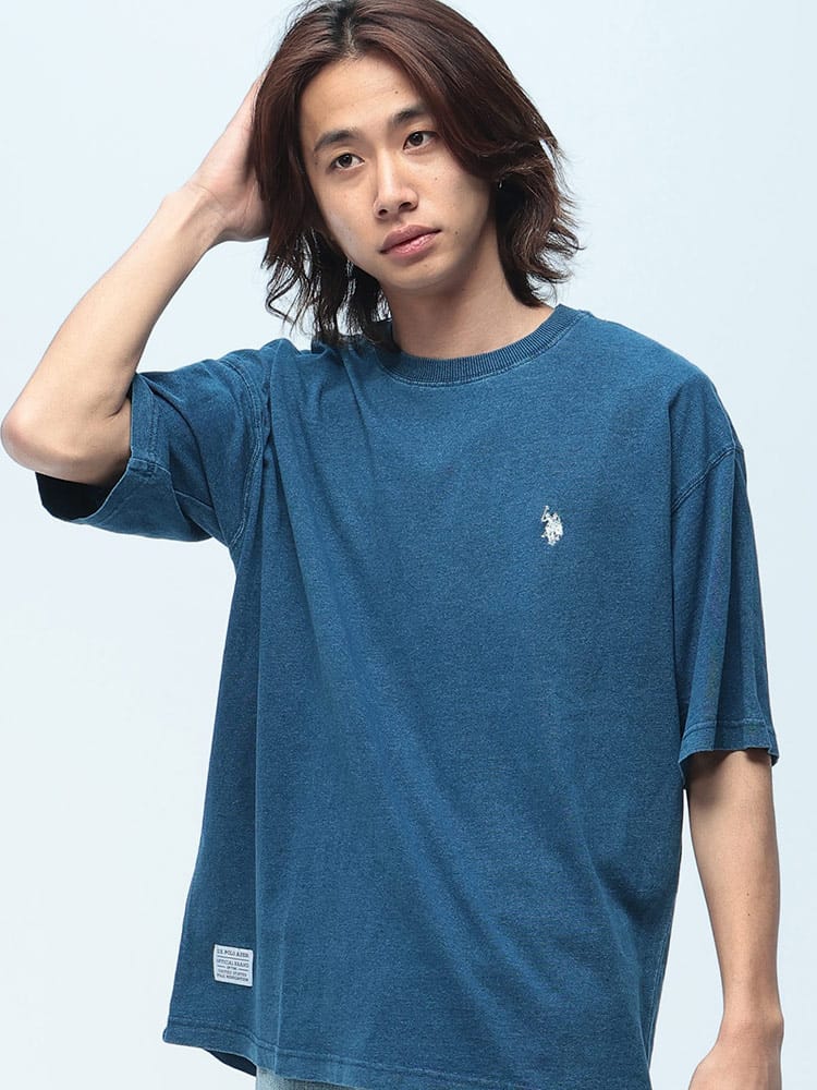 U.S. POLO ASSN.  (ユーエスポロアッスン) Tシャツ 半袖 ピグメント クルーネック オーバー シャツ トップス コットン シンプル ベーシック 春 夏 PLM61208