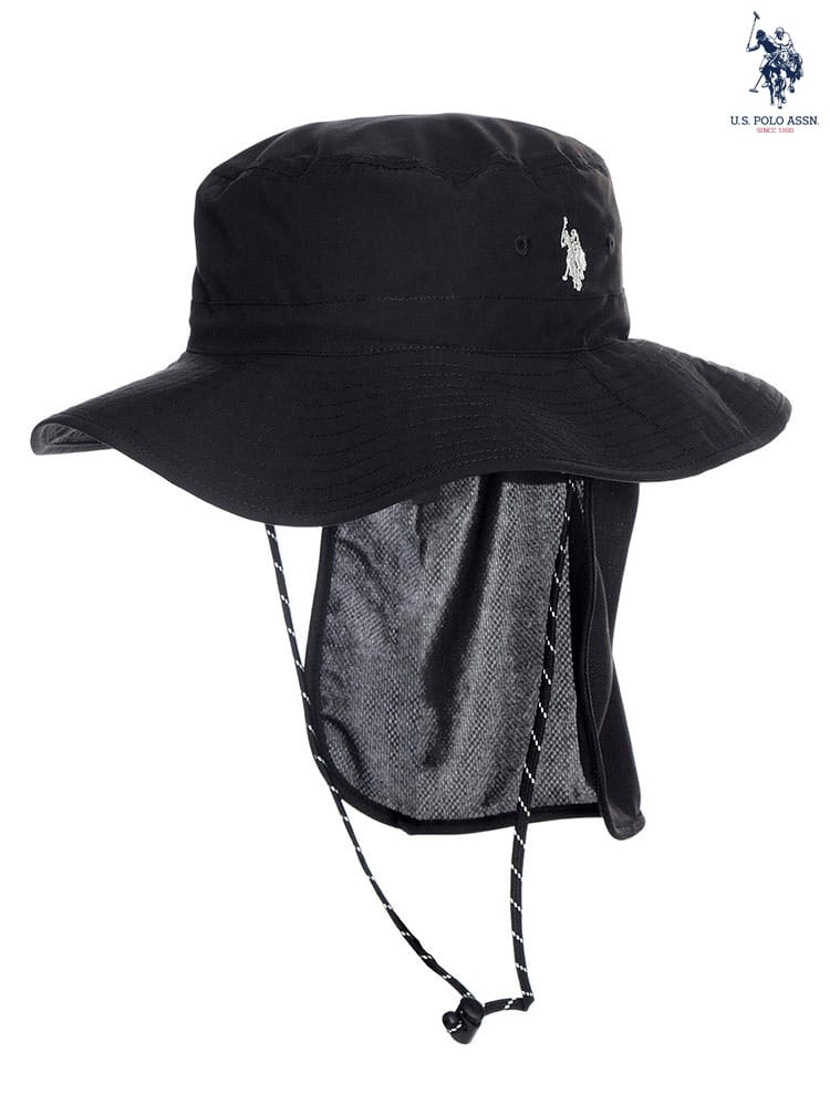 U.S. POLO ASSN. (ユーエスポロアッスン)　アドベンチャーハット PLM61951 サンシェード付 あご紐付 サファリハット コード ユニセックス