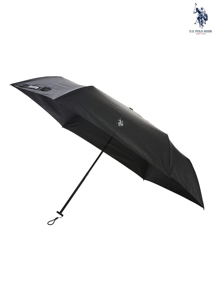 U.S. POLO ASSN. (ユーエスポロアッスン) 日傘 晴雨兼用 UPF50+ 無地 折りたたみ傘 50cm ユニセックス