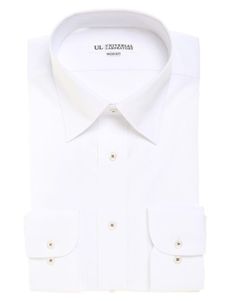UNIVERSAL LABORATORY (ユニバーサルラボラトリー) 形態安定 防汚加工 ワイドカラー 長袖 ワイシャツ カッターシャツ BASICBODY