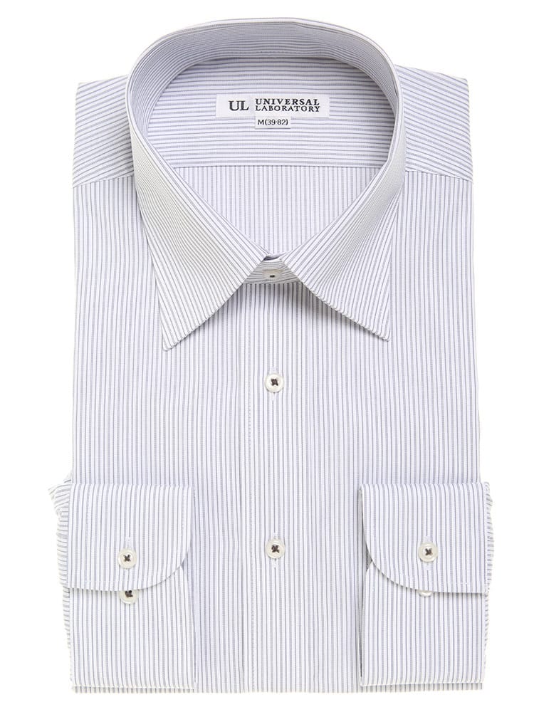 UNIVERSAL LABORATORY (ユニバーサルラボラトリー) 形態安定 防汚加工 ワイドカラー 長袖 ワイシャツ カッターシャツ BASICBODY