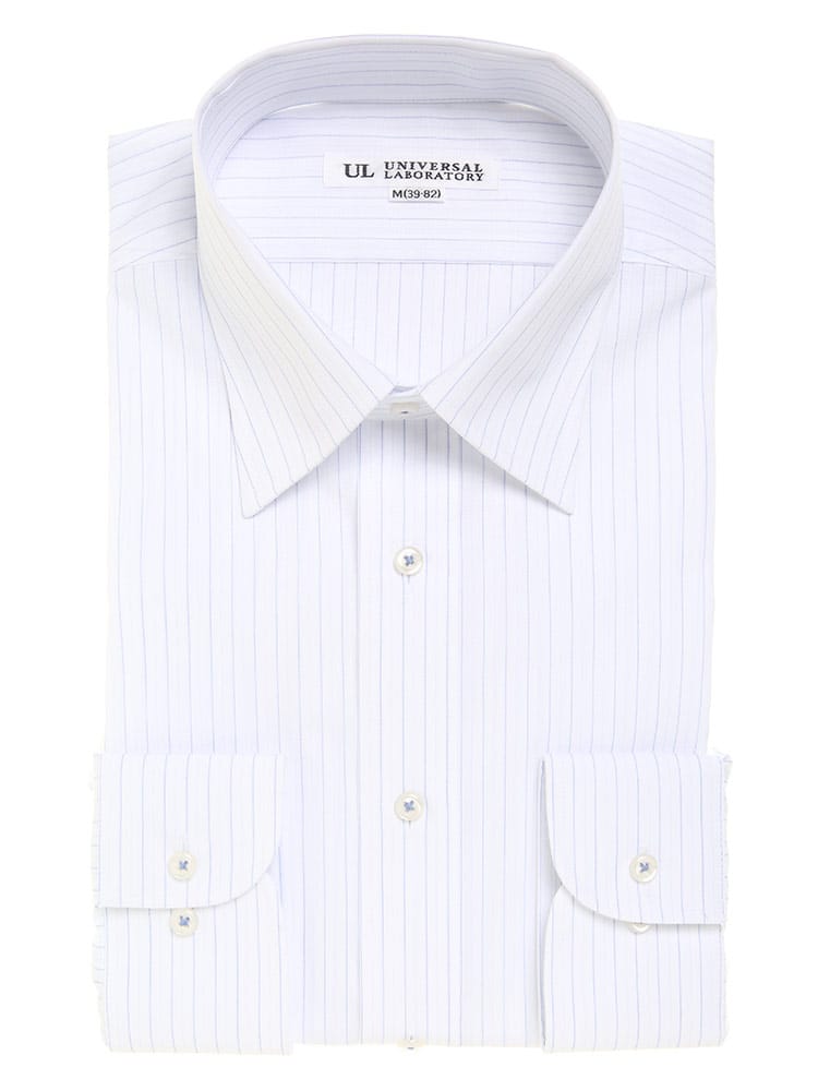 UNIVERSAL LABORATORY (ユニバーサルラボラトリー) 形態安定 防汚加工 ワイドカラー 長袖 ワイシャツ カッターシャツ BASICBODY