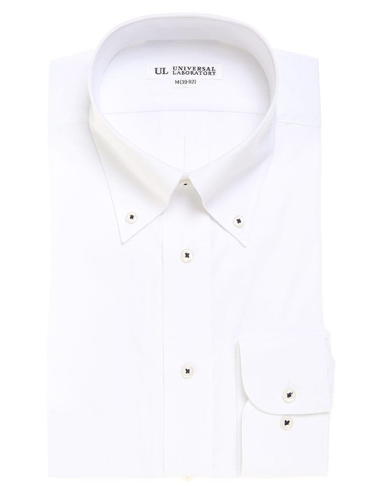 UNIVERSAL LABORATORY (ユニバーサルラボラトリー) 形態安定 防汚加工 ボタンダウン 長袖 ワイシャツ カッターシャツ BASICBODY