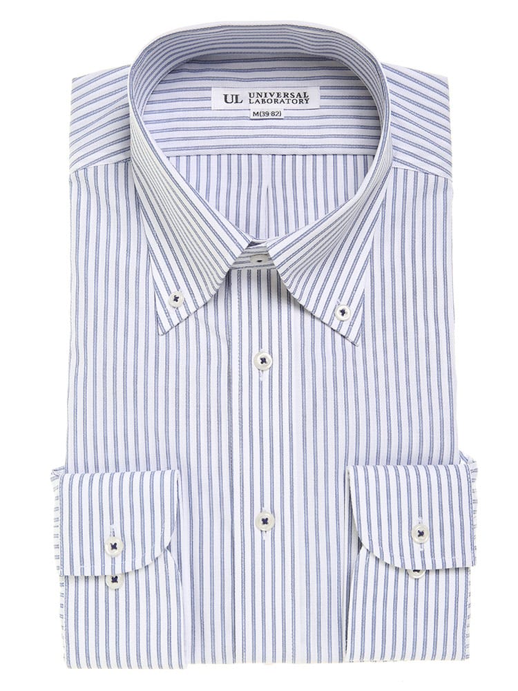 UNIVERSAL LABORATORY (ユニバーサルラボラトリー) 形態安定 防汚加工 ボタンダウン 長袖 ワイシャツ カッターシャツ BASICBODY