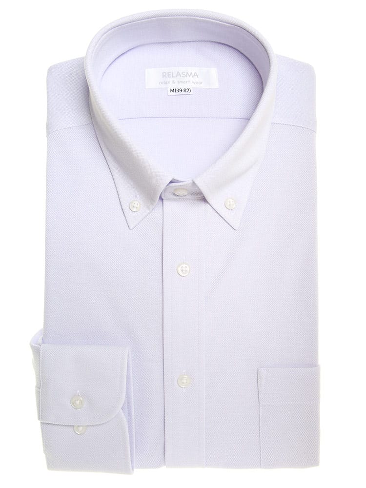 SAKAZEN (サカゼン) 抗菌加工 スパーノ ニット ボタンダウン 長袖 ワイシャツ カッターシャツ SLIMBODY