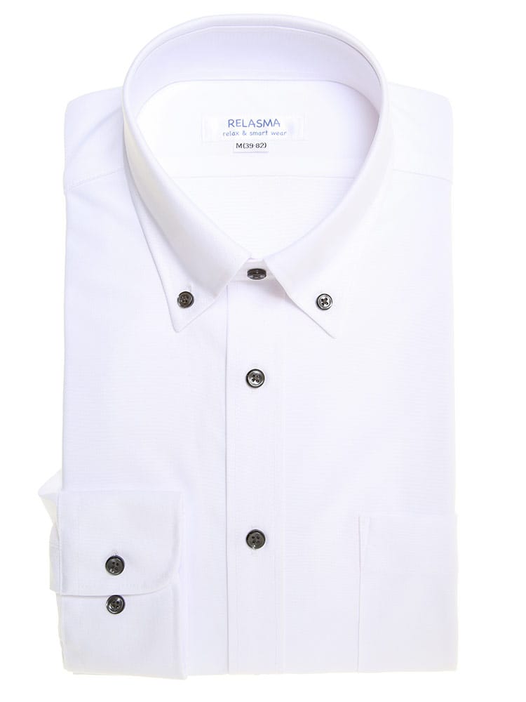 在庫処分 返品交換不可 SAKAZEN (サカゼン) 形態安定 ニット 長袖 ワイシャツ カッターシャツ SLIMBODY