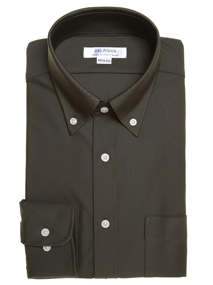 在庫処分 返品交換不可 SAKAZEN (サカゼン) 形態安定 ニット 長袖 ワイシャツ カッターシャツ SLIMBODY