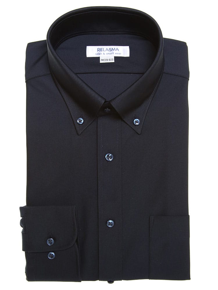 在庫処分 返品交換不可 SAKAZEN (サカゼン) 形態安定 ニット 長袖 ワイシャツ カッターシャツ SLIMBODY