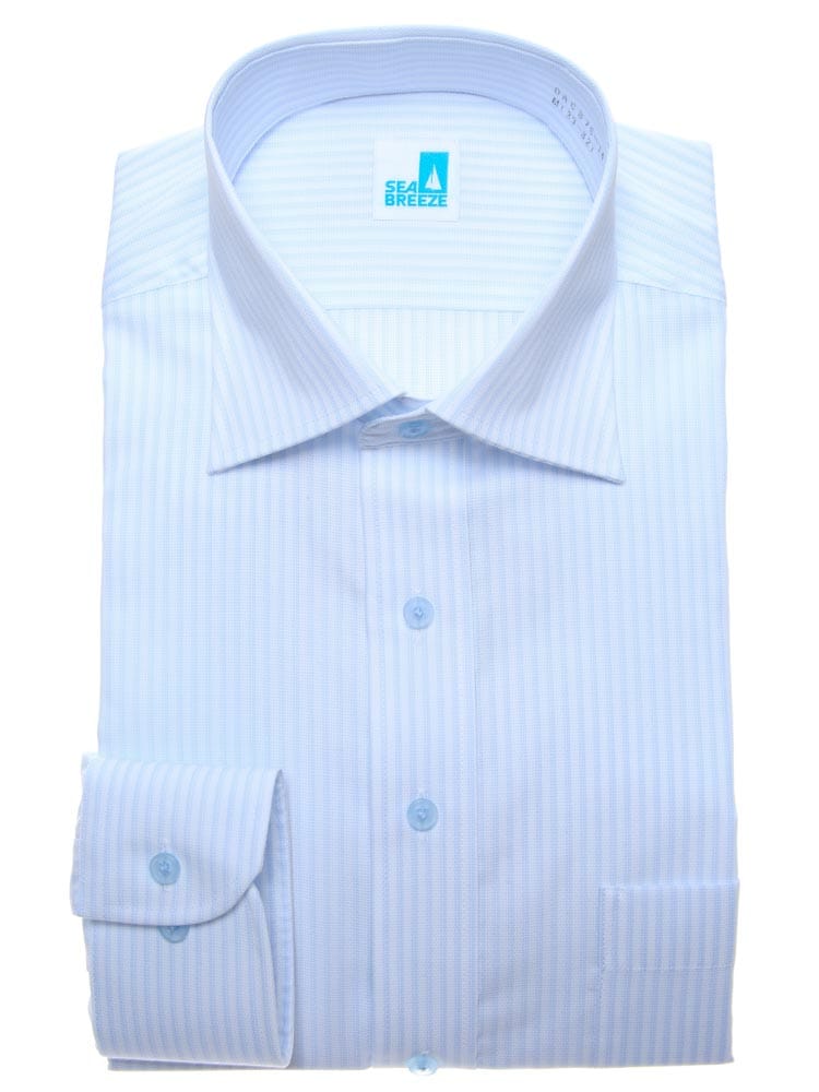 SEA BREEZE シーブリーズ 接触冷感 抗菌防臭 形態安定 ワイドカラー 長袖 ワイシャツ カッターシャツ BASICBODY