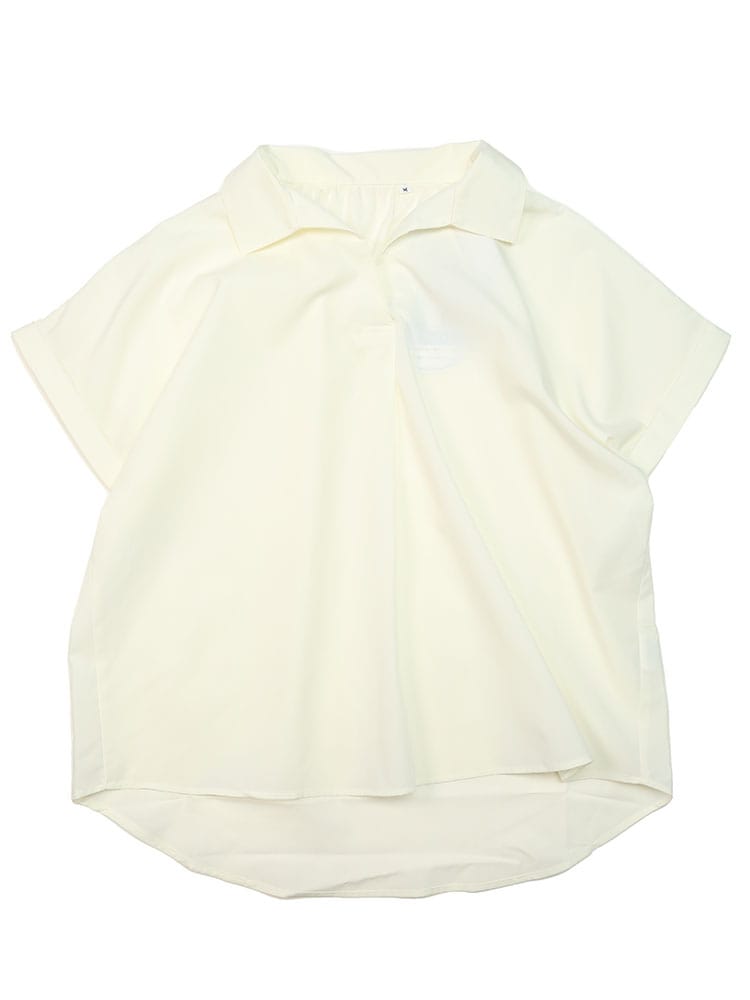 SAKAZEN (サカゼン) ひんやりタッチ 吸湿 スキッパー 半袖 プルオーバー