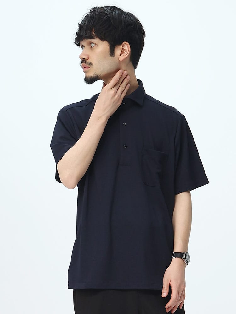 FLEX SHIRTS (フレックスシャツ) 鹿の子 吸汗速乾 ボタンダウン 半袖 ポロシャツ