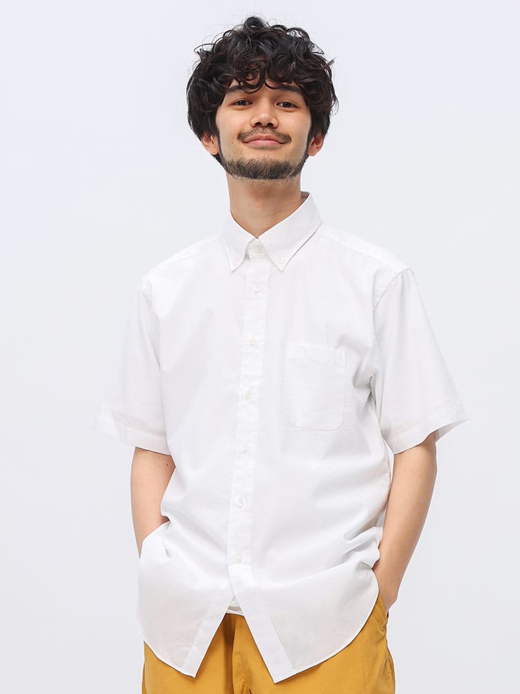 CREW (クルー) COOLMAX リネン混 ボタンダウン 半袖 シャツ DTCW16