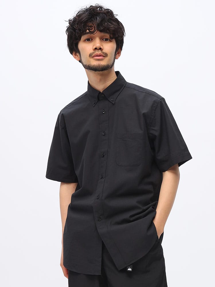 CREW (クルー) COOLMAX リネン混 ボタンダウン 半袖 シャツ DTCW16