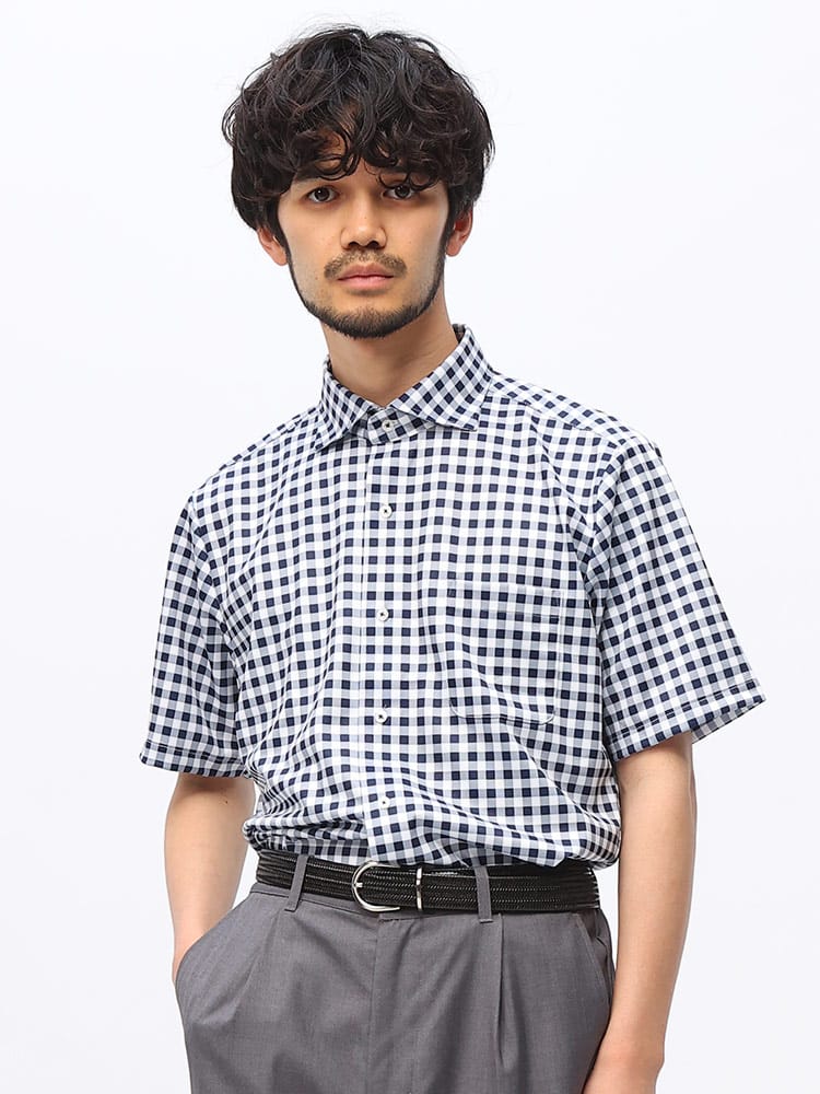 FLEX SHIRTS (フレックスシャツ) 吸汗速乾 鹿の子 デジタルプリント カッタウェイカラー 半袖 ポロシャツ DXFS89C