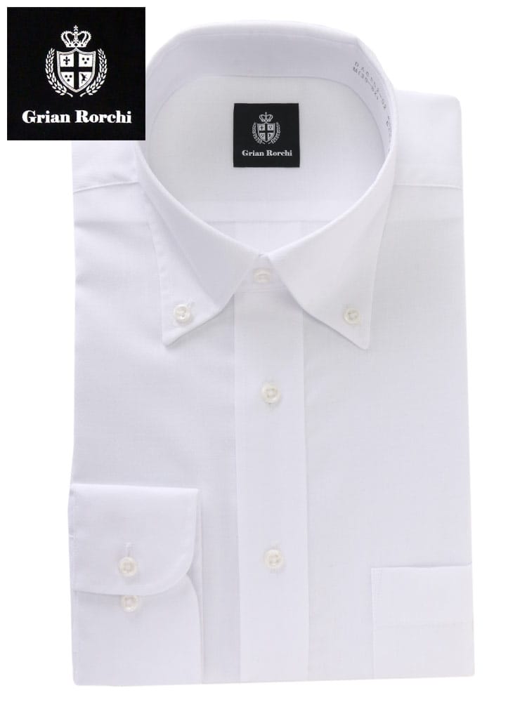 Grian Rorchi グリアンローチ 形態安定 ボタンダウン 長袖 ワイシャツ BASICBODY DAGR52B