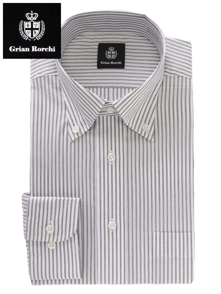 Grian Rorchi グリアンローチ 形態安定 ボタンダウン 長袖 ワイシャツ BASICBODY DAGR52B